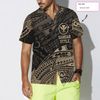 Personalized Hawaiian Gold Tribal Wave Custom Hawaiian Shirt - Hyperfavor
