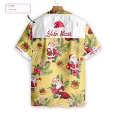 Personalized Name Merry Christmas Santa Claus EZ12 2610 Custom Hawaiian Shirt - Hyperfavor