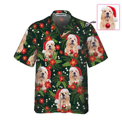 Christmas Golden Retriever Custom Hawaiian Shirt, Funny Golden Retriever Shirt, Personalized Christmas Gift - Hyperfavor