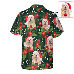 Christmas Golden Retriever Custom Hawaiian Shirt, Funny Golden Retriever Shirt, Personalized Christmas Gift - Hyperfavor