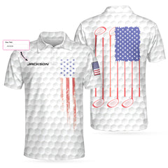 Personalized Golf 4th Of July Custom Polo Shirt - Hyperfavor