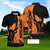 Personalized Golfer Skull Black And Orange Custom Polo Shirt - Hyperfavor