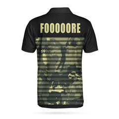 Personalized Golfing Camouflaged Shirt, Fooooore Custom Polo Shirt - Hyperfavor