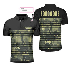 Personalized Golfing Camouflaged Shirt, Fooooore Custom Polo Shirt - Hyperfavor