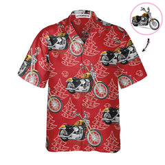 Personalized Motorcycle Christmas Custom Hawaiian Shirt, Funny Christmas Gift For Bikers - Hyperfavor