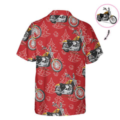 Personalized Motorcycle Christmas Custom Hawaiian Shirt, Funny Christmas Gift For Bikers - Hyperfavor