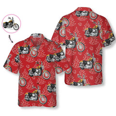 Personalized Motorcycle Christmas Custom Hawaiian Shirt, Funny Christmas Gift For Bikers - Hyperfavor