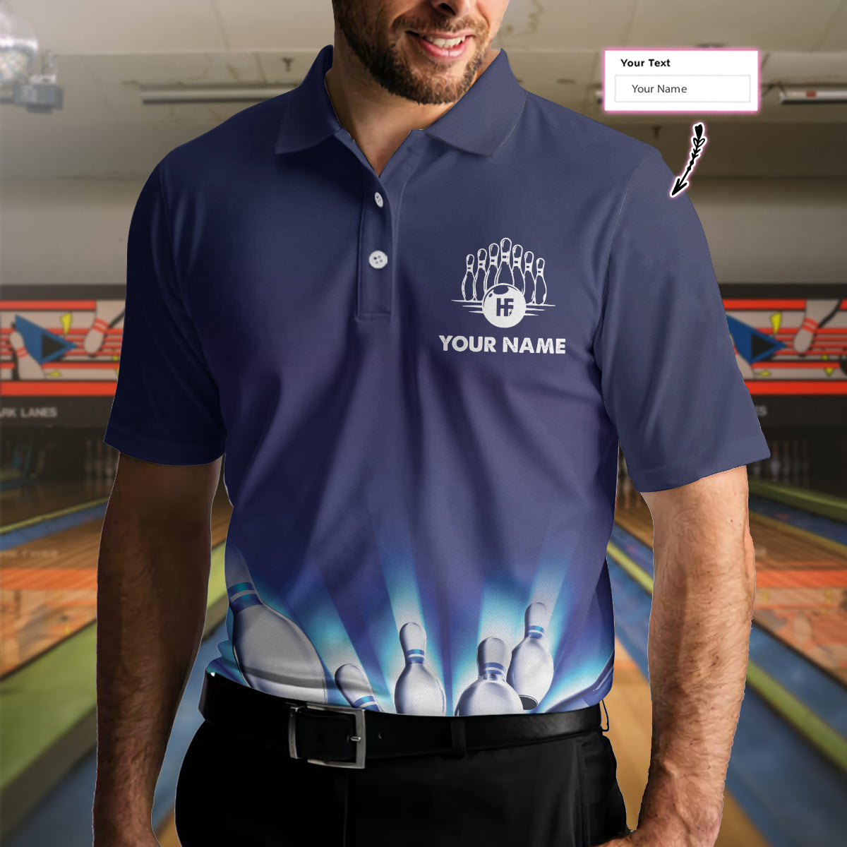 Personalized My Bowling Technique Custom Polo Shirt - Hyperfavor