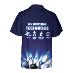 My Bowling Technique Custom Hawaiian Shirt, Personalized Bowling Shirt For Men & Women - Hyperfavor