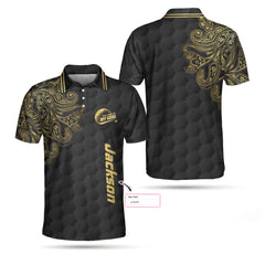 Personalized Name Golden Your Hole Is My Goal V2 Custom Polo Shirt - Hyperfavor