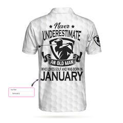 Personalized Never Underestimate An Golfer Born In Month EZ20 2503 Custom Polo Shirt - Hyperfavor