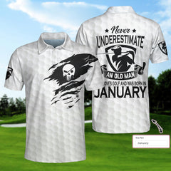 Personalized Never Underestimate An Golfer Born In Month EZ20 2503 Custom Polo Shirt - Hyperfavor
