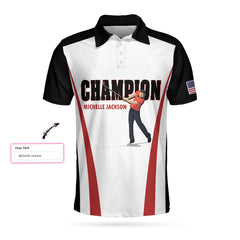 Personalized Red And White Logo American Flag Golf Custom Polo Shirt - Hyperfavor