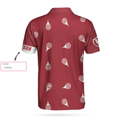 Personalized Red and White Golf Custom Polo Shirt - Hyperfavor