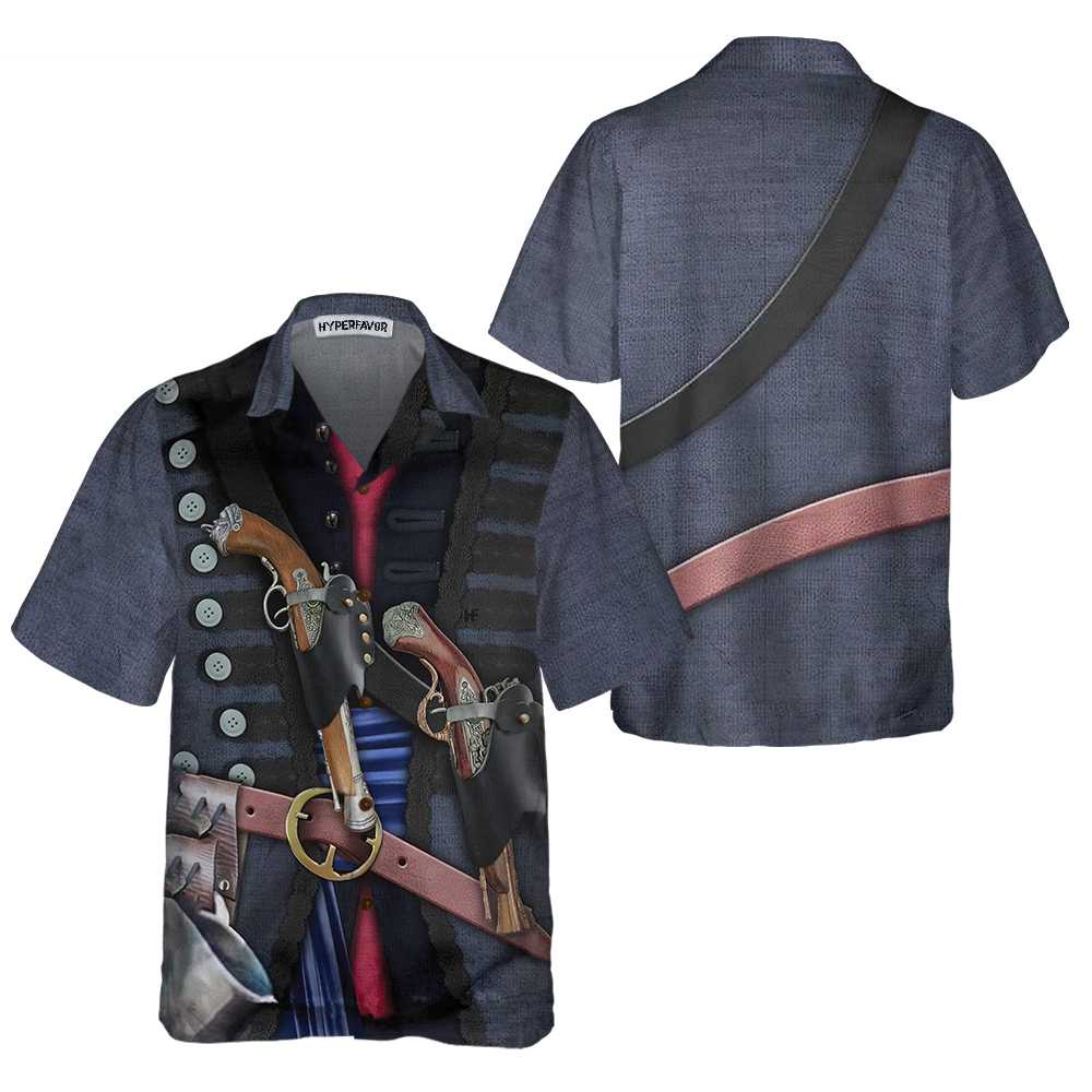 Pirate Costume Hawaiian Shirt, Cool Pirate Shirt For Adults, Pirate Pattern Shirt For Men - Hyperfavor