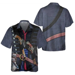 Pirate Costume Hawaiian Shirt, Cool Pirate Shirt For Adults, Pirate Pattern Shirt For Men - Hyperfavor