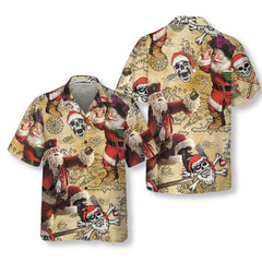 Pirate Santa Claus Hawaiian Shirt, Funny Santa Shirt For Men, Best Gift For Christmas - Hyperfavor