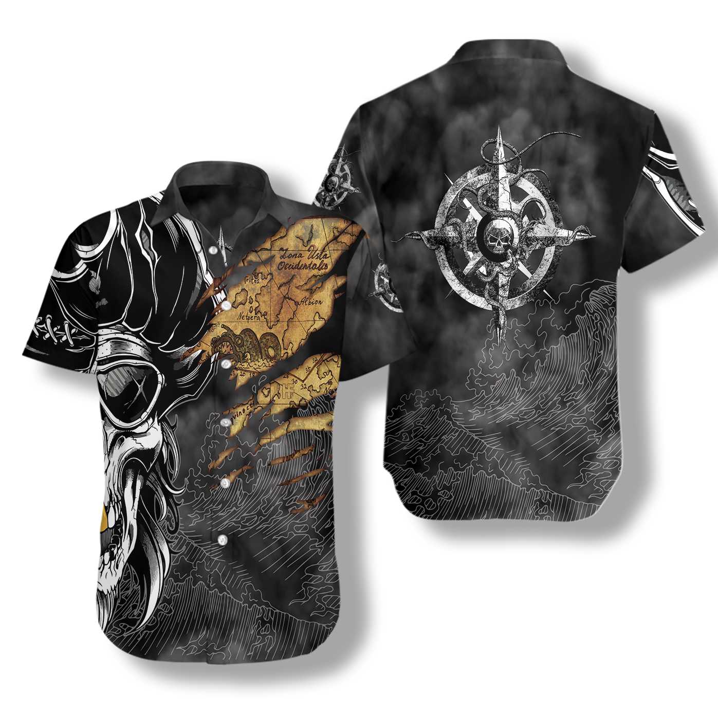 Pirates Skull Hawaiian Shirt - Hyperfavor