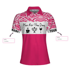 Plan For The Day Tennis Custom Short Sleeve Women Polo Shirt, Personalized Tennis Shirt For Women, Gift For Tennis Player - Hyperfavor