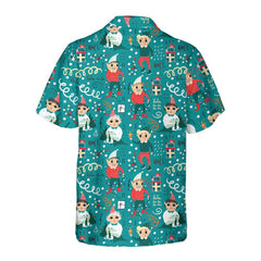 Playful Christmas Elves Hawaiian Shirt, Funny Elf Christmas Shirt, Best Christmas Gift Idea - Hyperfavor