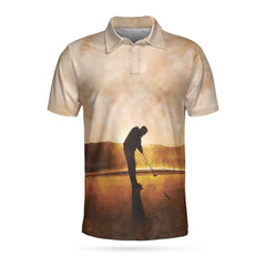 Playing Golf At Sunset EZ24 2603 Polo Shirt - Hyperfavor