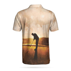 Playing Golf At Sunset EZ24 2603 Polo Shirt - Hyperfavor