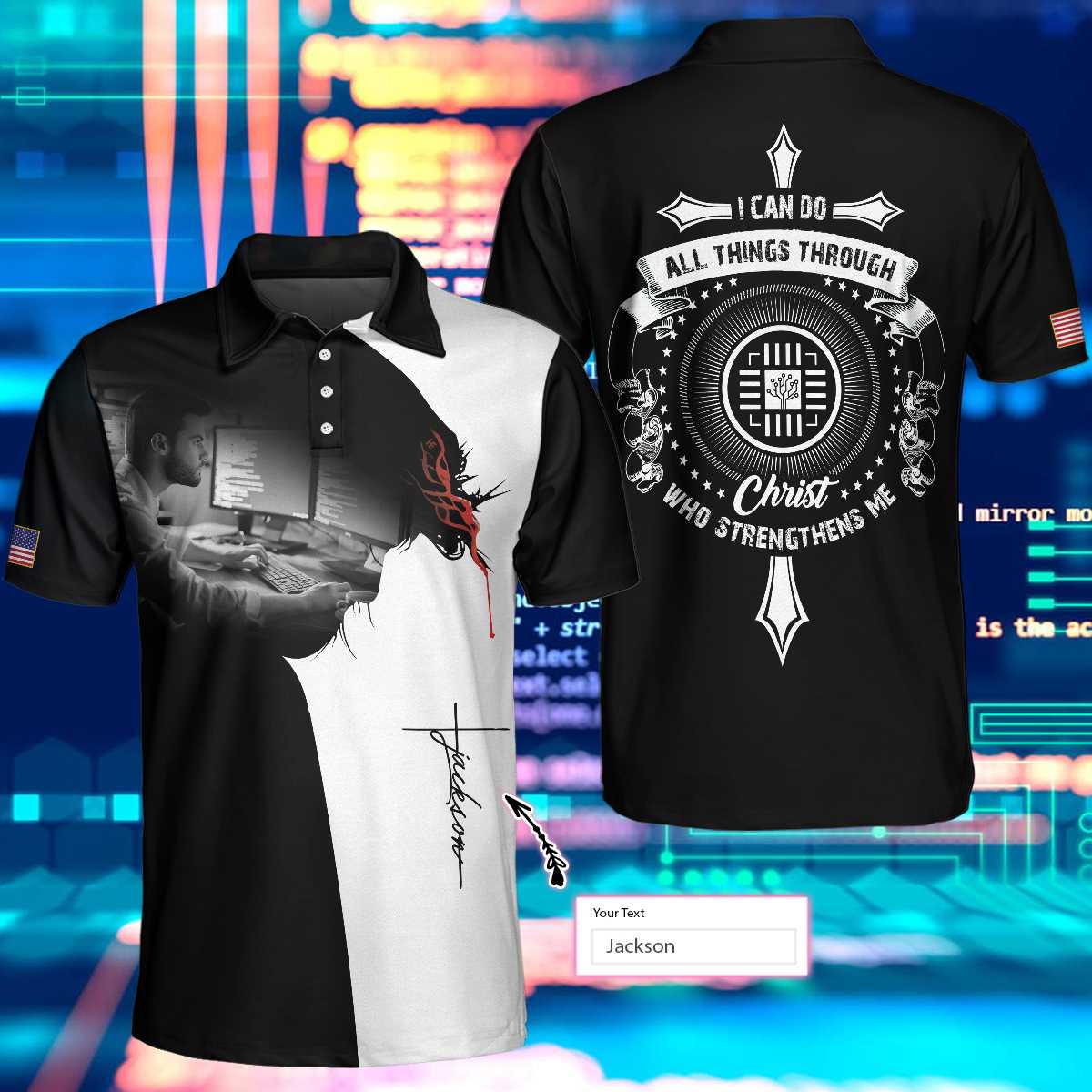 Programmer I Can Do All Things Custom Polo Shirt - Hyperfavor