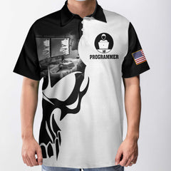 Programmer Proud Skull Polo Shirt - Hyperfavor