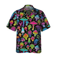 Psychedelic Mushroom Pattern Hawaiian Shirt, Printed Trippy Mushroom Shirt For Men & Women - Hyperfavor
