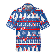 Puerto Rico Ugly Christmas Pattern Hawaiian Shirt, Puerto Rico Flag Christmas Shirt For Men - Hyperfavor