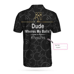 Pugs&Pins Bowling American Flag Custom Polo Shirt - Hyperfavor