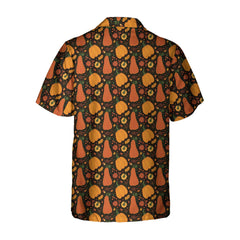 Pumpkin And Falling Leaves Hawaiian Shirt, Fall Thanksgiving Shirt, Gift For Thanksgiving Day - Hyperfavor