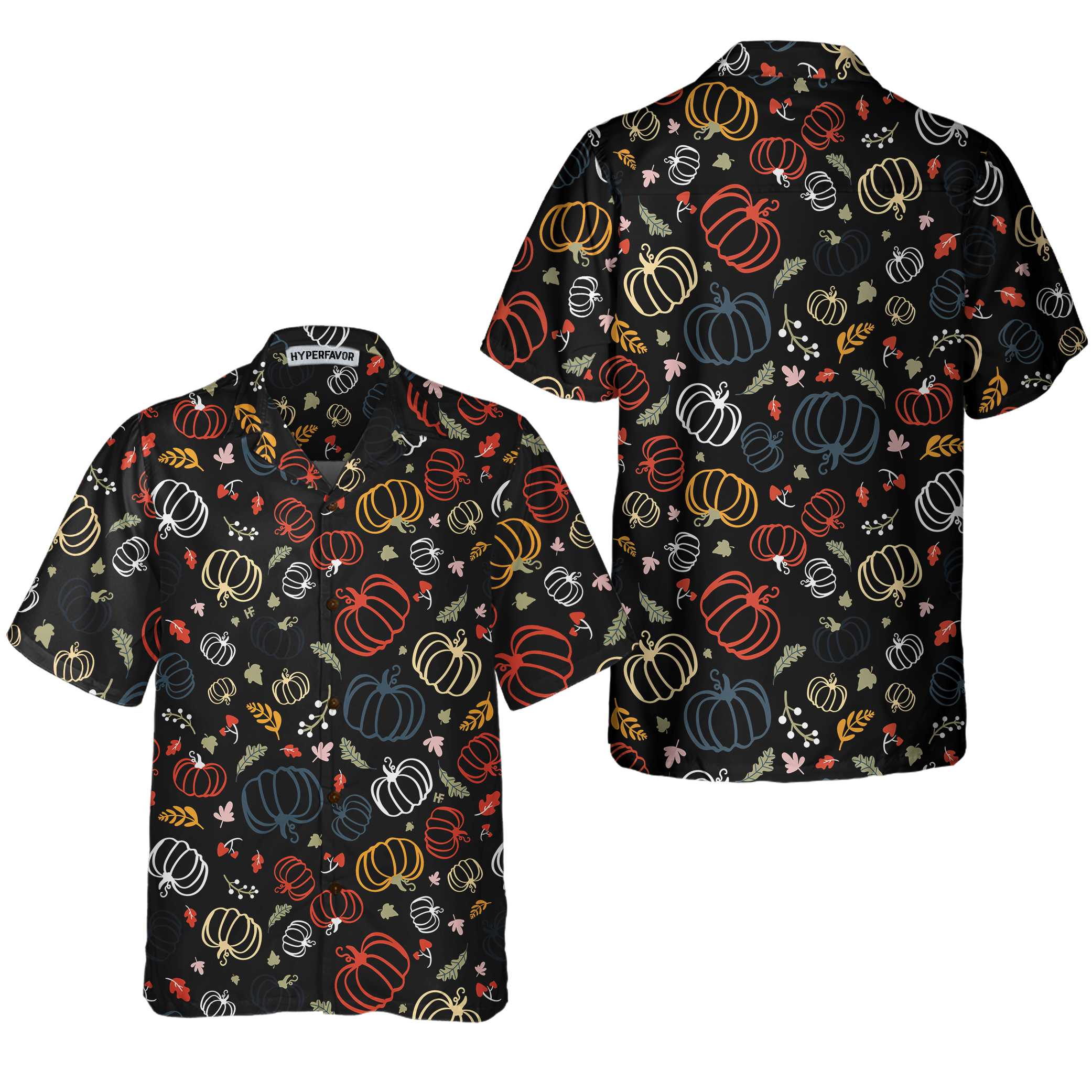 Pumpkins For Thanksgiving Hawaiian Shirt, Colorful Pumpkin Gift For Thanksgiving - Hyperfavor