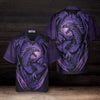 Purple Neon Dragon Hawaiian Shirt, Black And Purple Dragon Shirt, Best Gift For Dragon Lovers - Hyperfavor