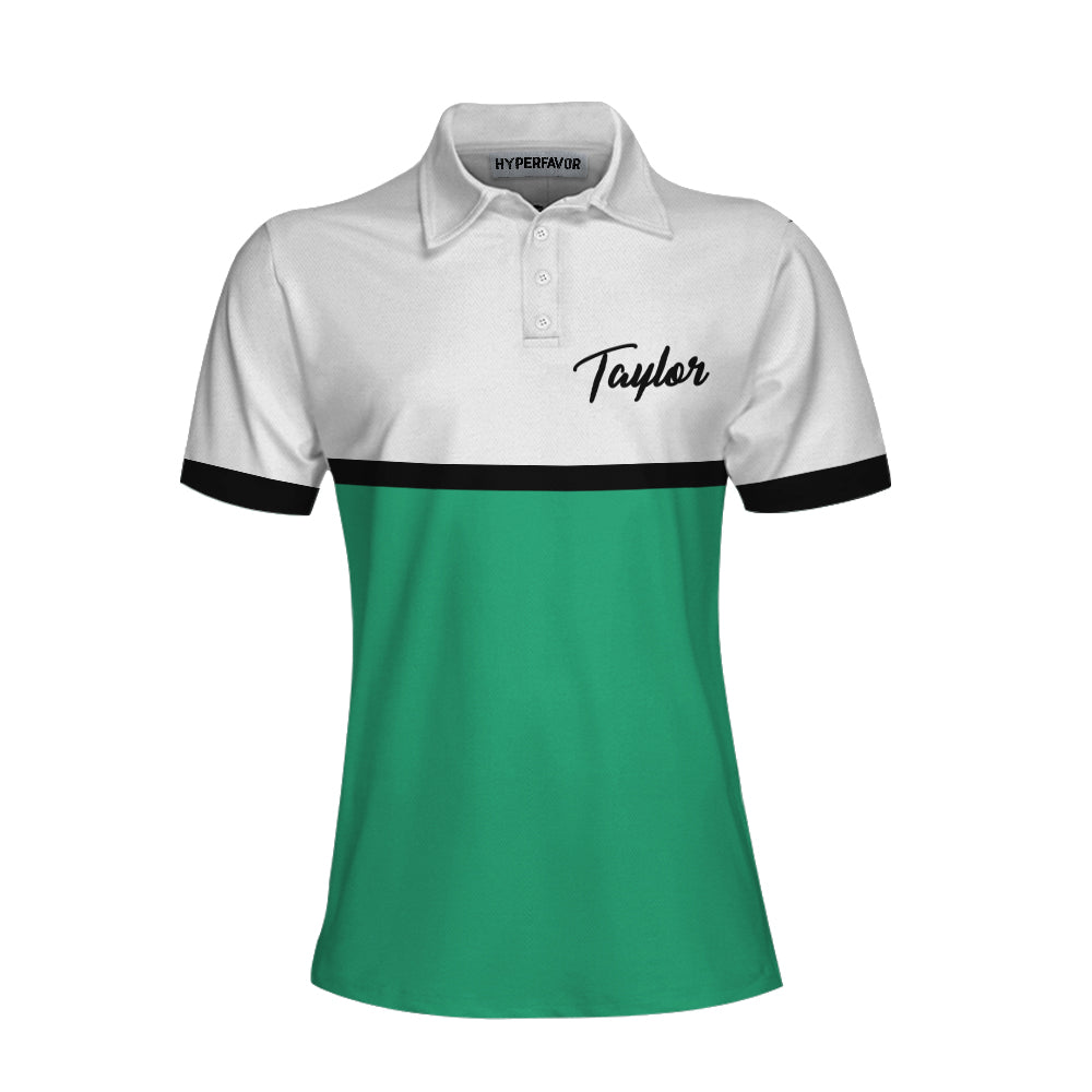 Queen Of The Green Custom Short Sleeve Women Polo Shirt, Personalized Gofling Shirt For Ladies, Golf Shirt With Sayings - Hyperfavor