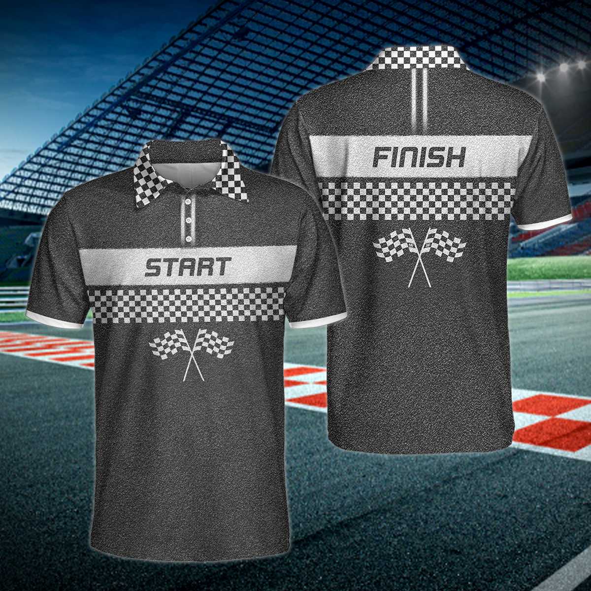 Racing Start And Finish EZ24 0104 Polo Shirt - Hyperfavor