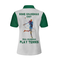 Real Grandmas Play Tennis Women Short Sleeve Polo Shirt, Cool Tennis Polo Style Shirt, Best Tennis Gift - Hyperfavor