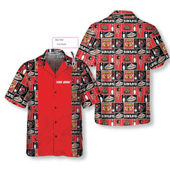 Red Bowling V2 Custom Hawaiian Shirt, Personalized Gift For Bowling Players - Hyperfavor