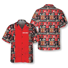 Red Bowling V2 Custom Hawaiian Shirt, Personalized Gift For Bowling Players - Hyperfavor