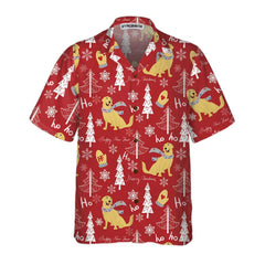 Red Christmas Golden Retriever Hawaiian Shirt, Golden Retriever Christmas Hawaiian Shirt, Best Christmas Gift For Golden Retriever Lover - Hyperfavor