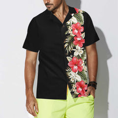 Red Hibiscus Hawaiian Shirt, Unique Hibiscus Print Shirt For Men - Hyperfavor