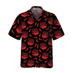 Red Hot Chilli Pepper Hawaiian Shirt, Funny Red Pepper Shirt For Men, Red Hot Chilli Shirt - Hyperfavor