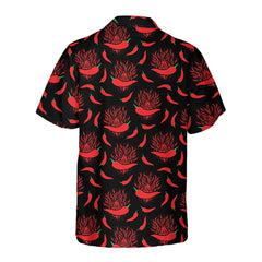 Red Hot Chilli Pepper Hawaiian Shirt, Funny Red Pepper Shirt For Men, Red Hot Chilli Shirt - Hyperfavor