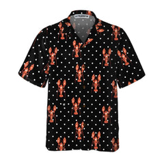 Red Lobster With Dot Hawaiian Shirt, Funny Lobster Shirt For Adults, Lobster Print Shirt - Hyperfavor