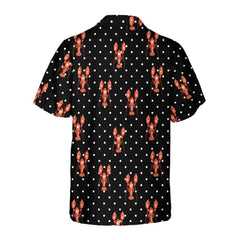 Red Lobster With Dot Hawaiian Shirt, Funny Lobster Shirt For Adults, Lobster Print Shirt - Hyperfavor