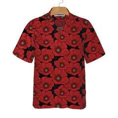 Red Poppies Lest We Forget Hawaiian Shirt, Proud Veteran Shirt, Meaningful Gift For Veteran Day - Hyperfavor