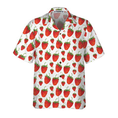 Red Strawberry Hawaiian Shirt, Strawberry Shirt For Men & Women, Strawberry Print Shirt - Hyperfavor