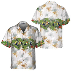 Retro Toucans And Tropical Plants Toucan Hawaiian Shirt, Toucan Bird Hawaiian Shirt, Funny Gift For Toucan Lover - Hyperfavor