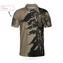 Ripped Vintage Golfing Clubs Skull Camouflaged Polo M-Ver 4 Custom Polo Shirt - Hyperfavor