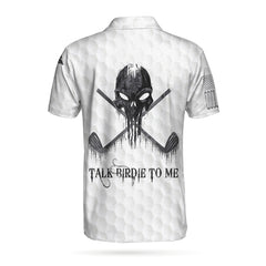 Ripped Vintage Golfing Skull Camouflaged Polo, Talk Birdie To Me M-Ver 3 Polo Shirt - Hyperfavor